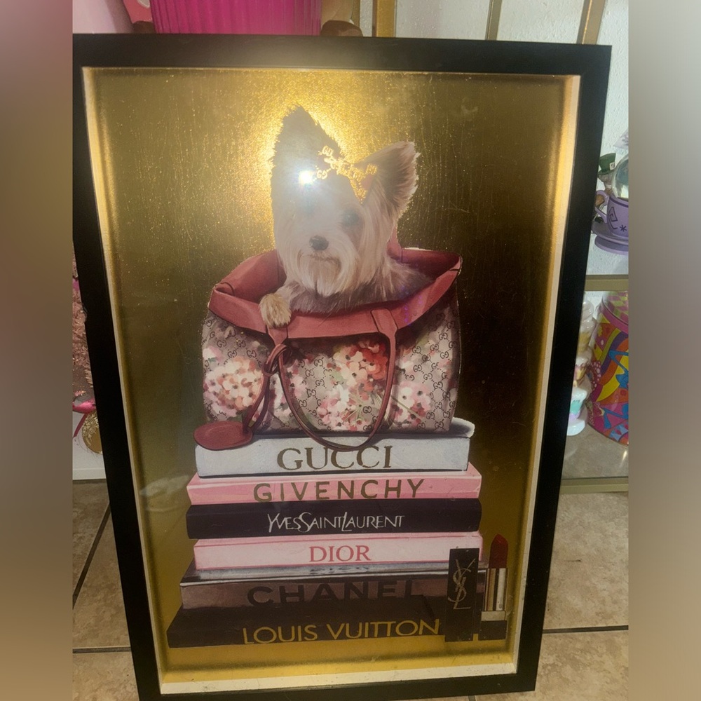 Design district Luxury designer Fashion Dog Art Print